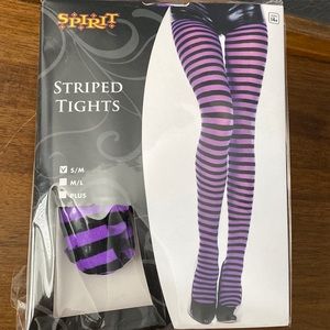 Halloween costume. Purple tights